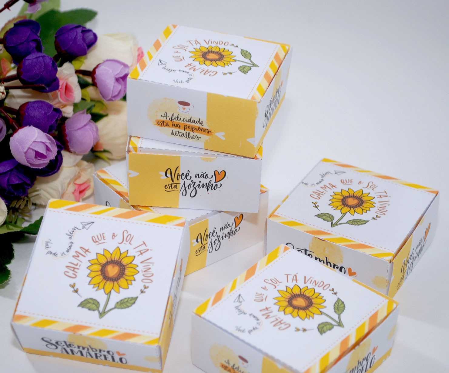 1 setembro amarelo caixa para docinhos