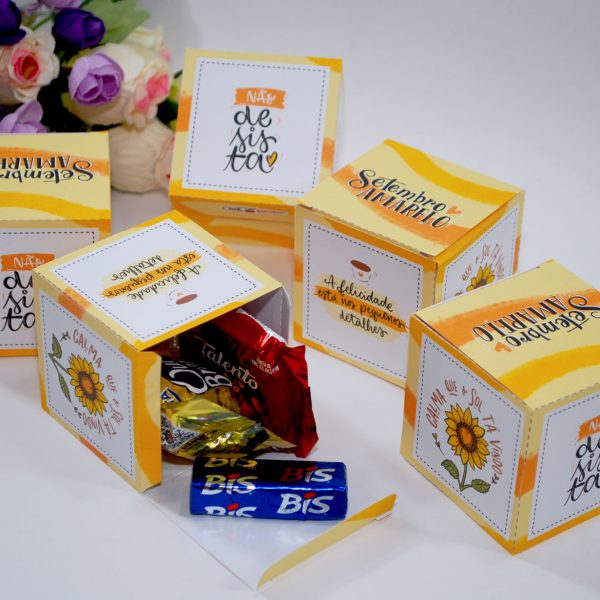 1 setembro amarelo caixa para docinhos