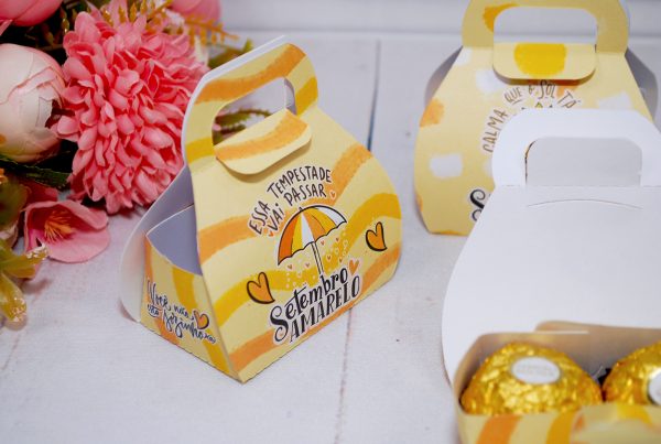 Setembro Amarelo Caixinhas para bombons doces diversos