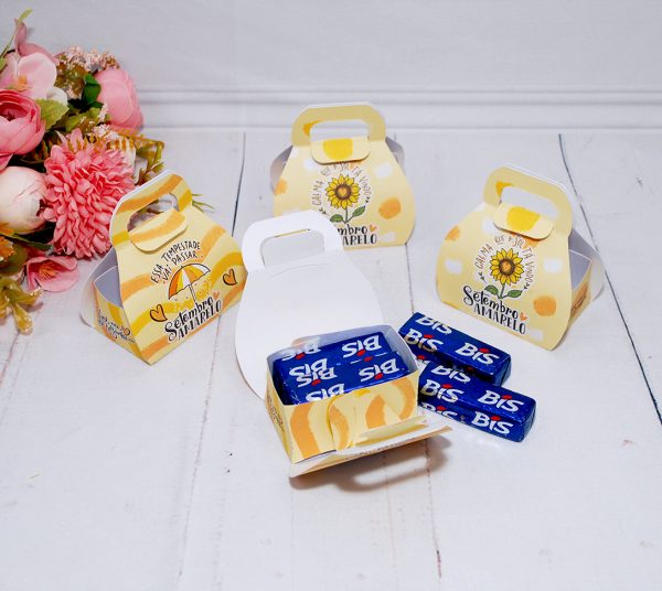 Setembro Amarelo Caixinhas para bombons doces diversos