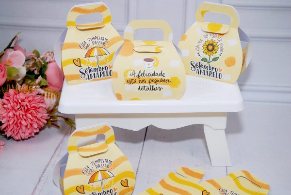 Setembro Amarelo Caixinhas para bombons doces diversos