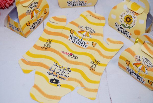 Setembro Amarelo Caixinhas para bombons doces diversos