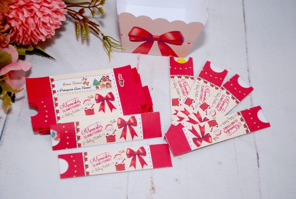 Lembrancinha de Natal Capinha para mini lixas Pegue e Monte