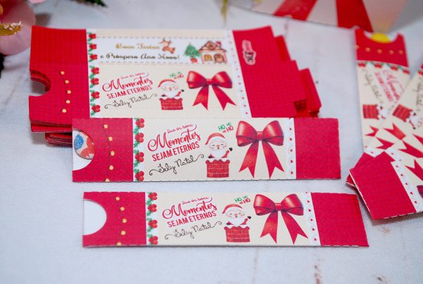 Lembrancinha de Natal Capinha para mini lixas Pegue e Monte