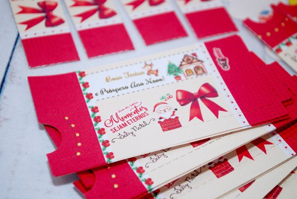 Lembrancinha de Natal Capinha para mini lixas Pegue e Monte