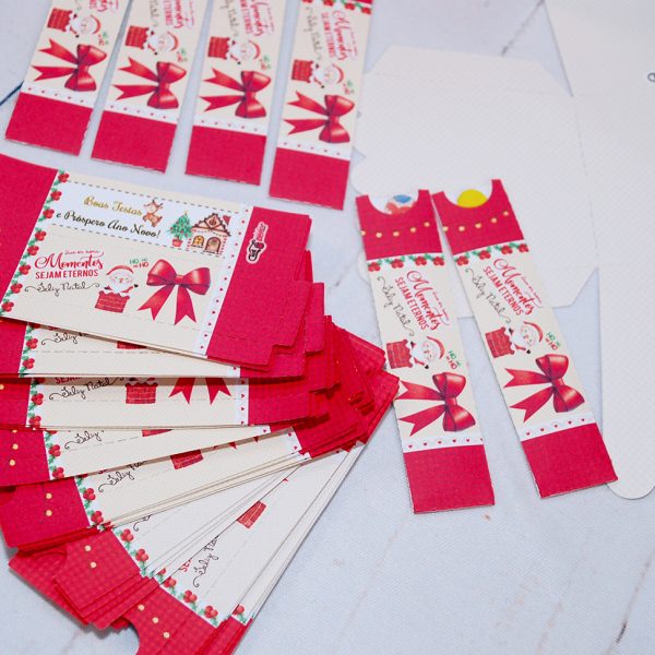 Lembrancinha de Natal Capinha para mini lixas Pegue e Monte