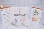 Kit Decorativo para Mesas de Convidados Chá Revelação Ursinho Marrom