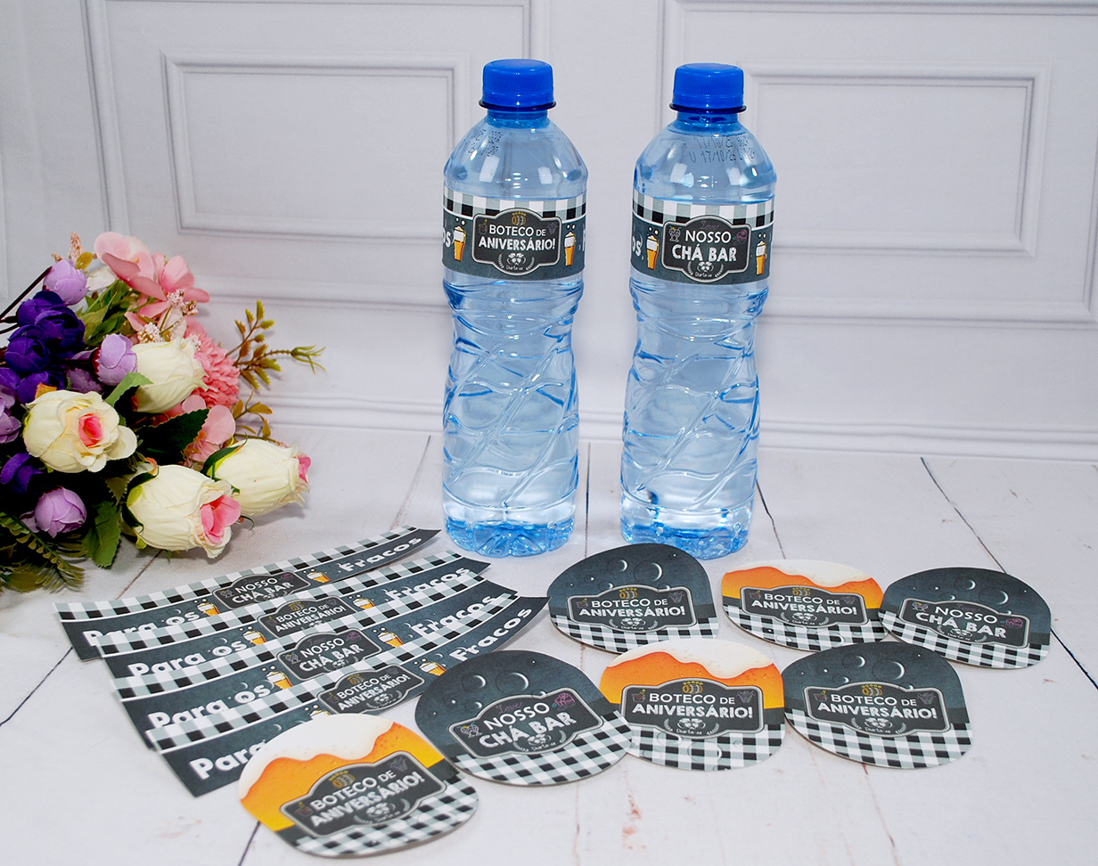 5 aniversário boteco chá bar rótulo para long neck agua (1)