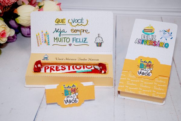 Aniversário Colaborador Caixinha para Prestígio Pegue e Monte