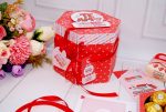 Caixa Explosão com 4 Porta Bombons - Para Presente Romântico