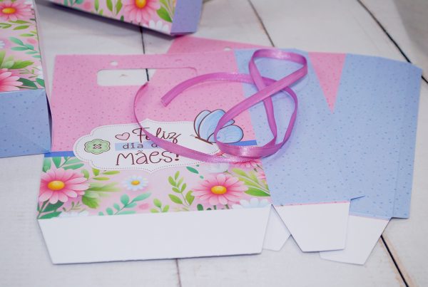 Dia das Mães Sacolinha para BrindeS e Lembrancinhas Pegue e Monte