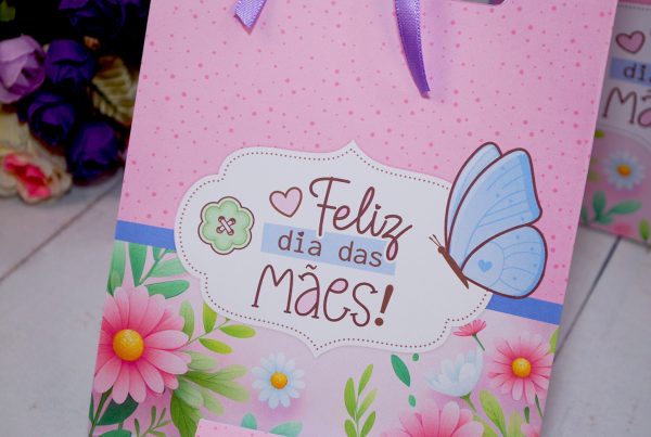 Dia das Mães Sacolinha para BrindeS e Lembrancinhas Pegue e Monte