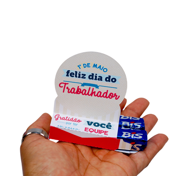 Dia do Trabalhador Caixinha Porta Bis Lembrancinha Pegue e Monte