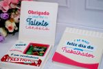 Dia do Trabalhador Caixinha para Talento e Prestigio Pegue e Monte