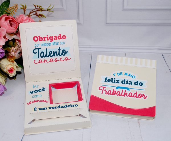 Dia do Trabalhador Caixinha para Talento e Prestigio Pegue e Monte