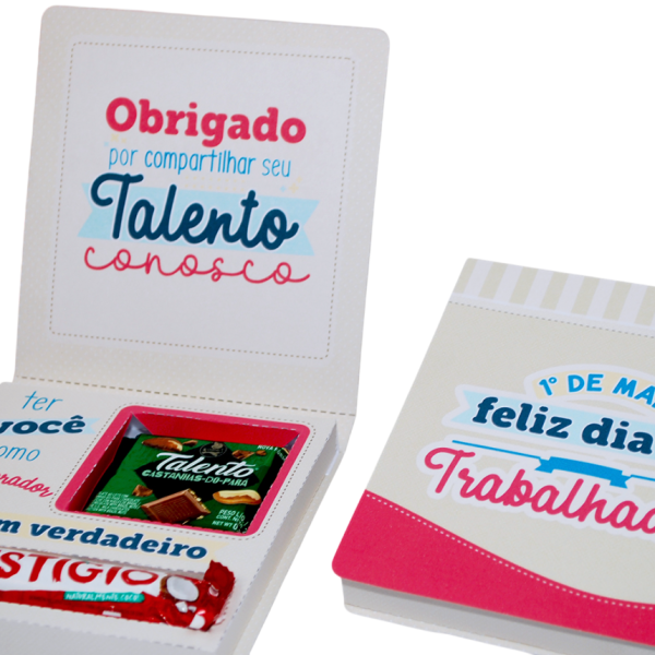 Dia do Trabalhador Caixinha para Talento e Prestigio Pegue e Monte