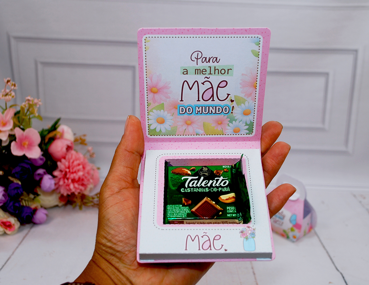 Dia das Mães Caixinha Para Mini Talento Pegue e Monte