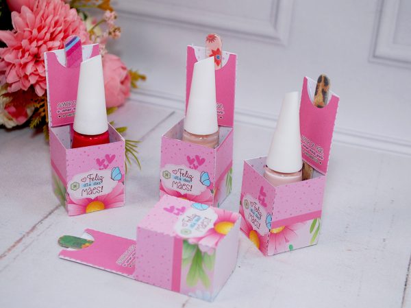 Dia das Mães Caixinha Porta Lixa e Esmalte Pegue e Monte