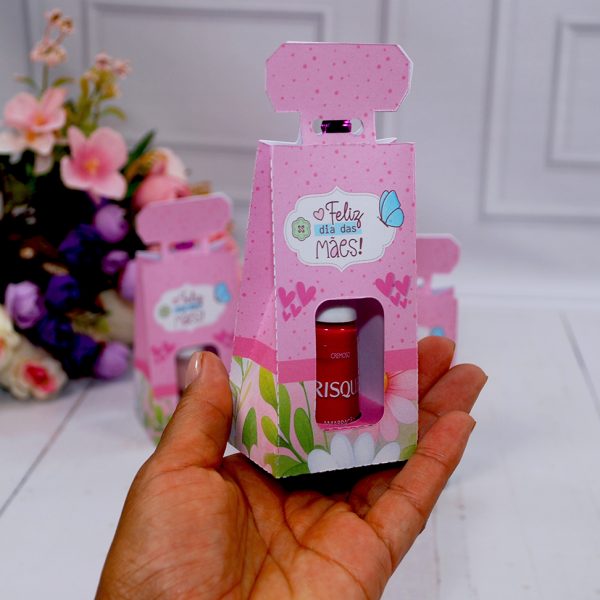 Dia das Mães Caixinha Com Berço Para Esmalte Pegue e Monte