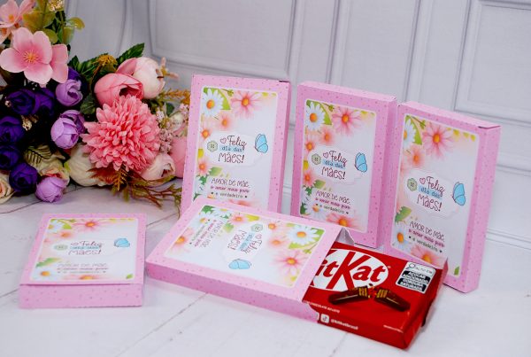 Dia das Mães Caixinha Para Chocoate KIT KAT Pegue e Monte