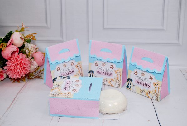 Dia das Mães Caixa Tipo Bolsinha Para Mimos Pegue e Monte