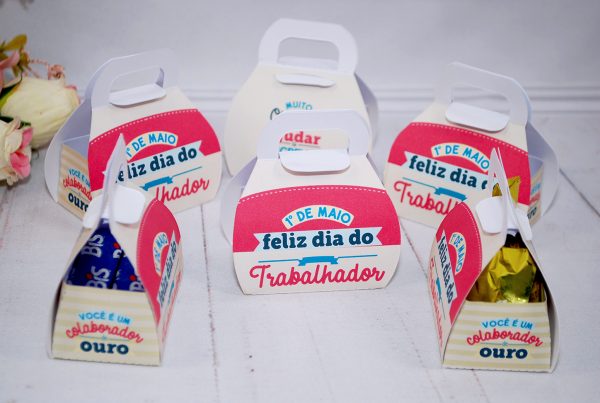 Dia do Trabalhador Caixinha Para Mimos e Lembrancinhas Pegue e Monte