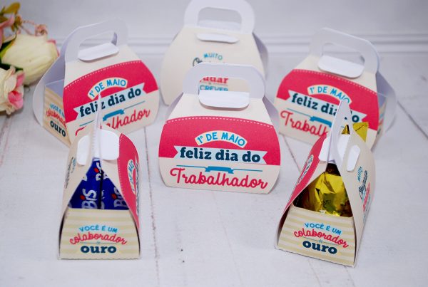Dia do Trabalhador Caixinha Para Mimos e Lembrancinhas Pegue e Monte