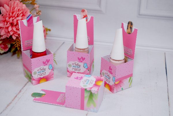 Dia das Mães Caixinha Porta Lixa e Esmalte Pegue e Monte