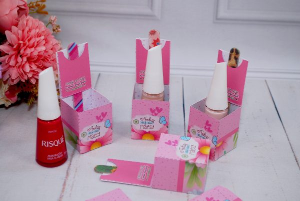 Dia das Mães Caixinha Porta Lixa e Esmalte Pegue e Monte