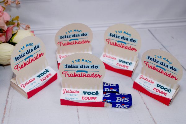 Dia do Trabalhador Caixinha Porta Bis Lembrancinha Pegue e Monte