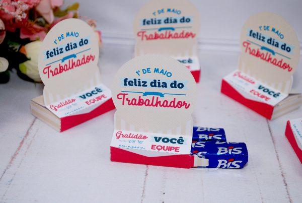 Dia do Trabalhador Caixinha Porta Bis Lembrancinha Pegue e Monte