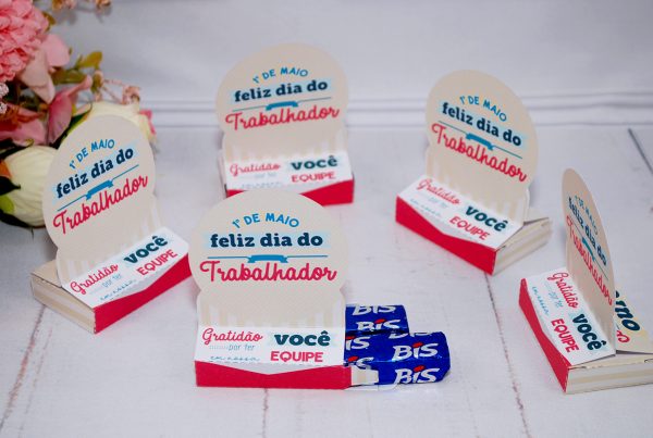 Dia do Trabalhador Caixinha Porta Bis Lembrancinha Pegue e Monte