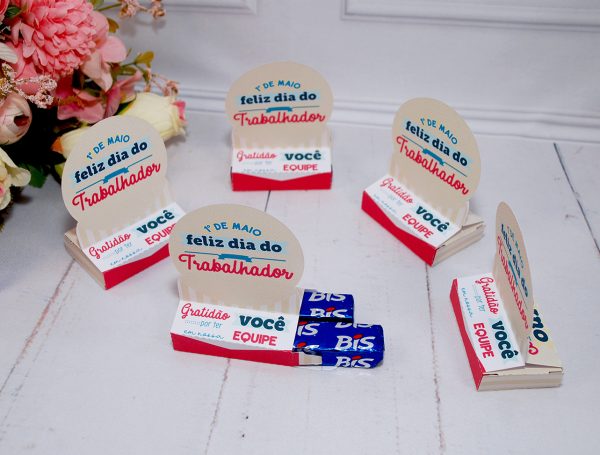 Dia do Trabalhador Caixinha Porta Bis Lembrancinha Pegue e Monte