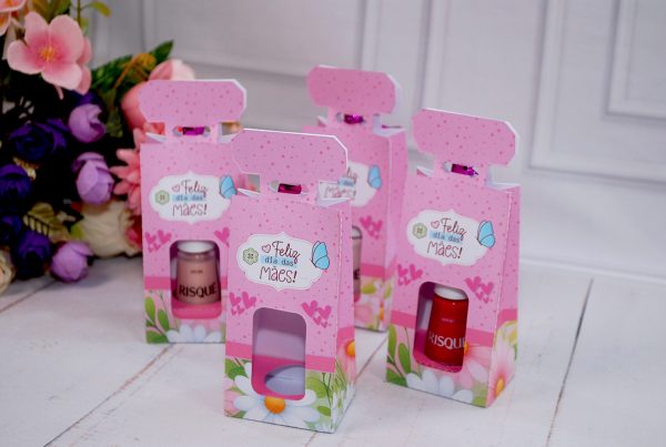 Dia das Mães Caixinha Com Berço Para Esmalte Pegue e Monte