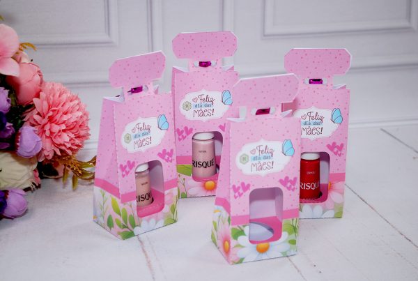 Dia das Mães Caixinha Com Berço Para Esmalte Pegue e Monte