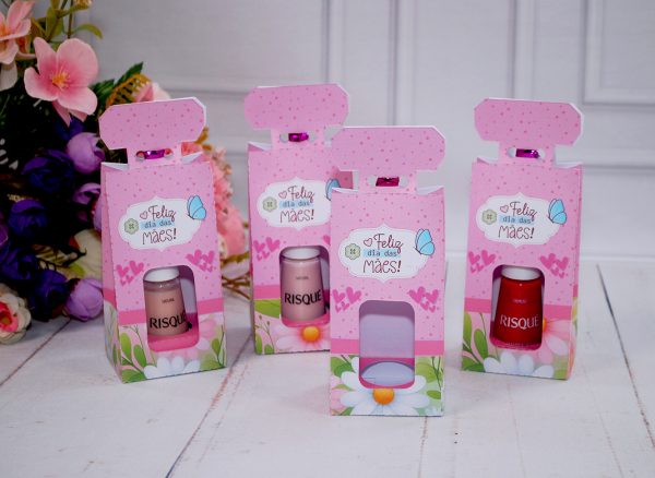 Dia das Mães Caixinha Com Berço Para Esmalte Pegue e Monte