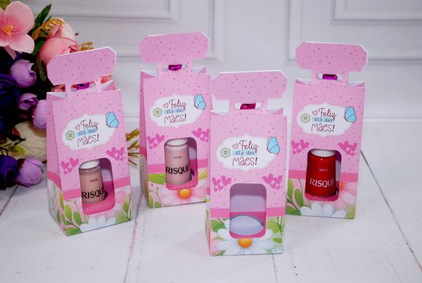 Dia das Mães Caixinha Com Berço Para Esmalte Pegue e Monte