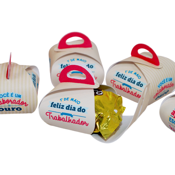 Lembrancinha Dia do Trabalhador - Caixinha Porta Bombom