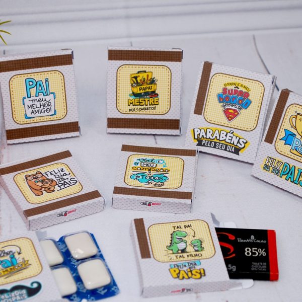 Lembrancinha Dia dos Pais Caixinhas para Chicletes ou Mini Tabletes