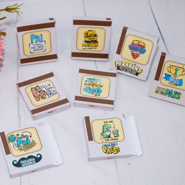 Lembrancinha Dia dos Pais Caixinhas para Chicletes ou Mini Tabletes