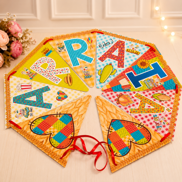 Festa Junina Sao João Varal De Letras Com A Frase Arraiá para Decoração