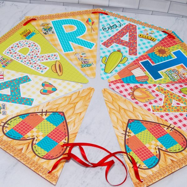 Festa Junina Sao João Varal De Letras Com A Frase Arraiá para Decoração