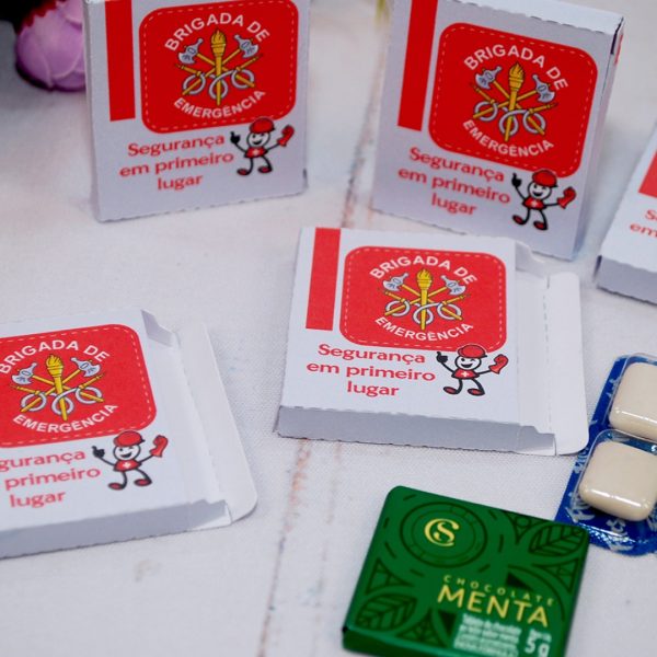 Lembrancinha Brigada de Emergência Mini Caixinha para chicletes ou mini tabletes