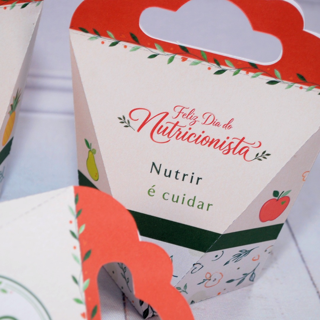 Caixinha coração Dia do Nutricionista montada