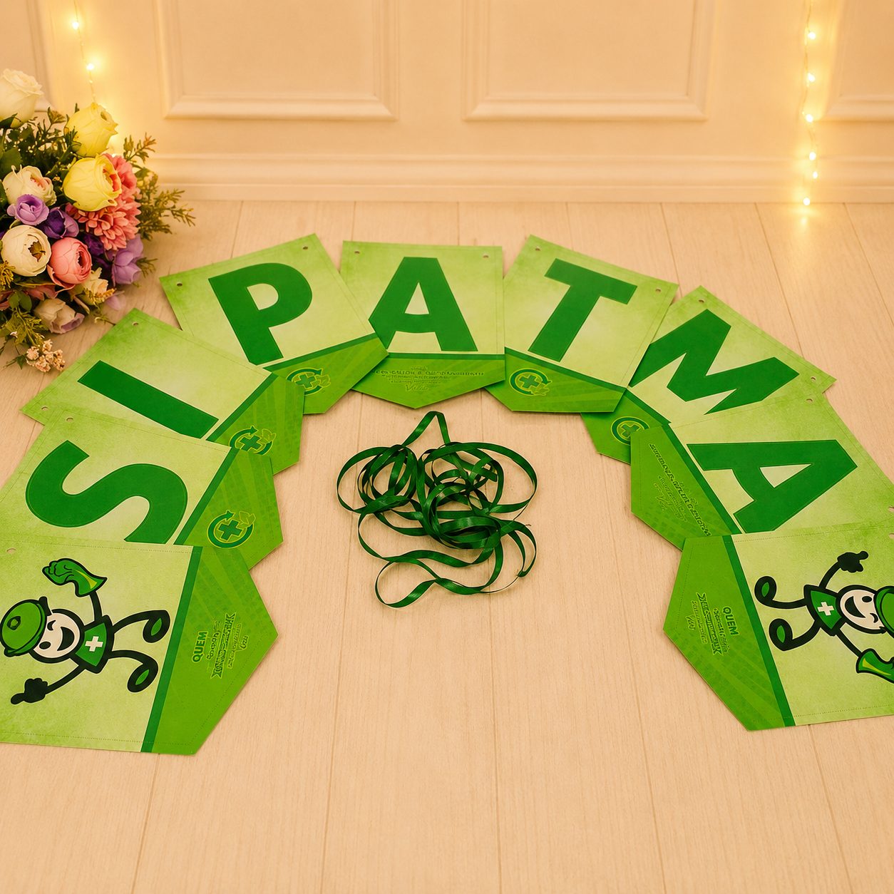 Varal decorativo SIPATMA em formato flâmula