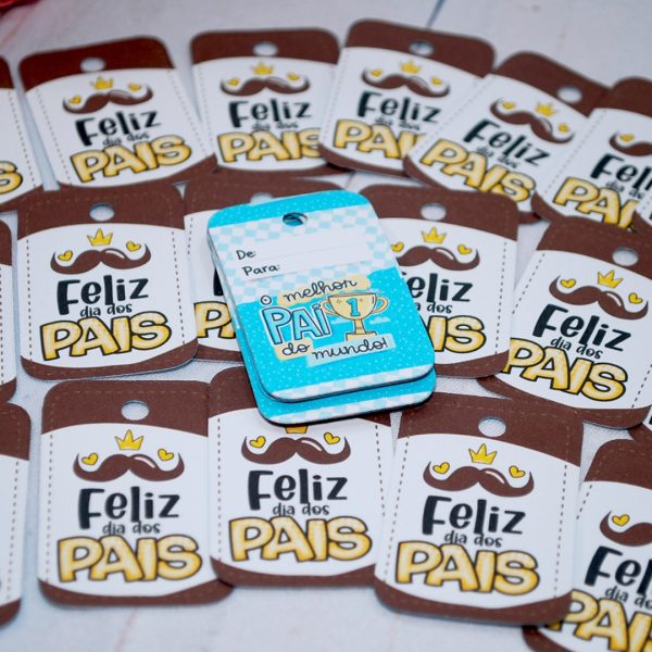 Mini Tags/Cartõezinhos Impressão frente e verso com furo para lembrancinha Dia dos Pais