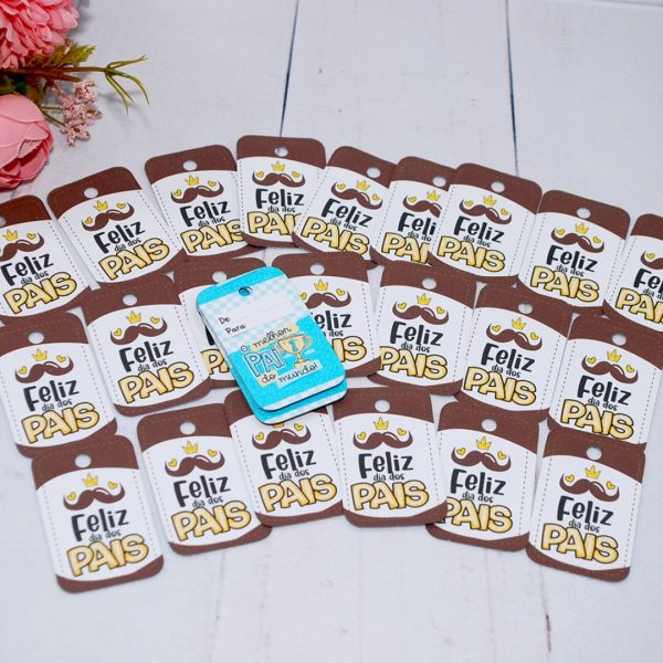 Mini Tags/Cartõezinhos Impressão frente e verso com furo para lembrancinha Dia dos Pais