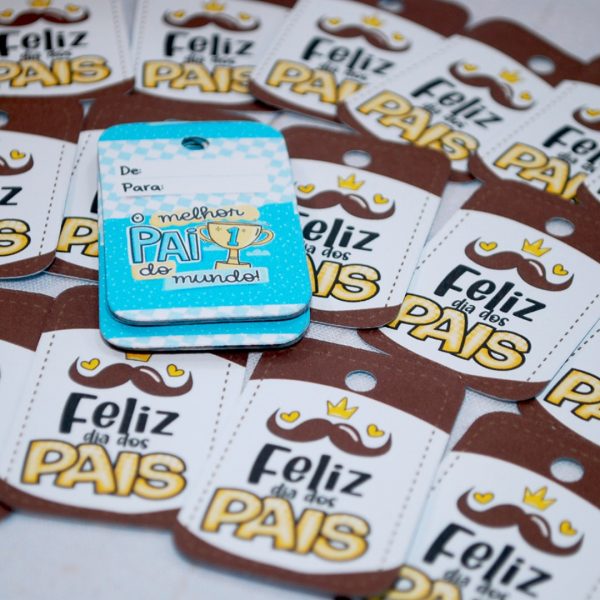 Mini Tags/Cartõezinhos Impressão frente e verso com furo para lembrancinha Dia dos Pais