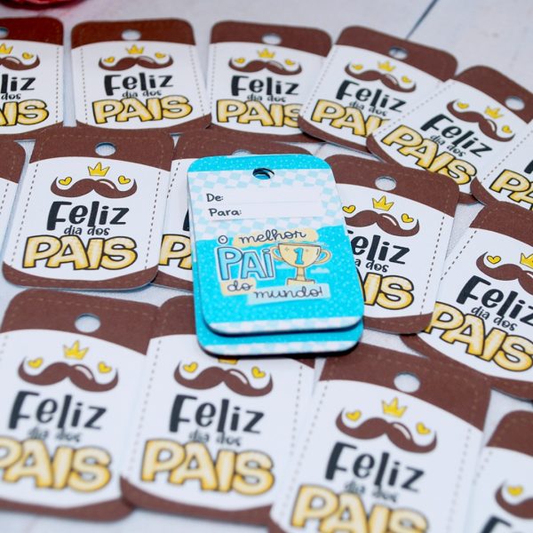 Mini Tags/Cartõezinhos Impressão frente e verso com furo para lembrancinha Dia dos Pais