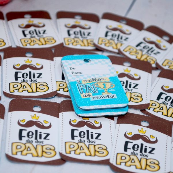 Mini Tags/Cartõezinhos Impressão frente e verso com furo para lembrancinha Dia dos Pais